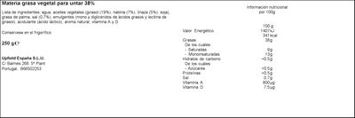 Materia grasa vegetal para untar Ligeresa 250g