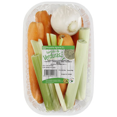 Surtido variado de verduras bandeja 600g aproximadamente