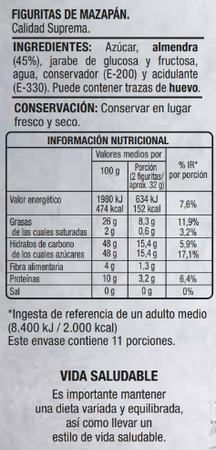 Figuritas de mazap&aacute;n Alipende 350g