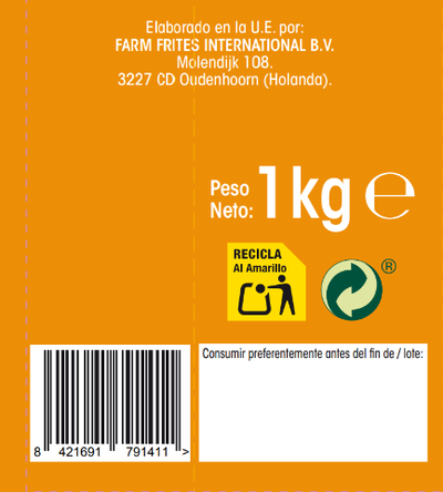 Patatas fritas Alipende 1kg tradicional