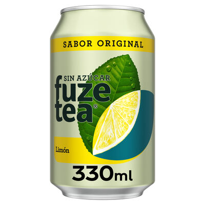 Refresco de té con limón sin azúcar Fuze Tea 33cl lata