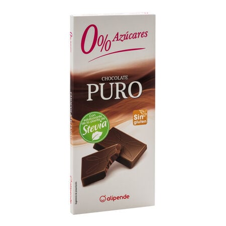 Chocolate puro sin gluten sin azúcar Alipende 125g