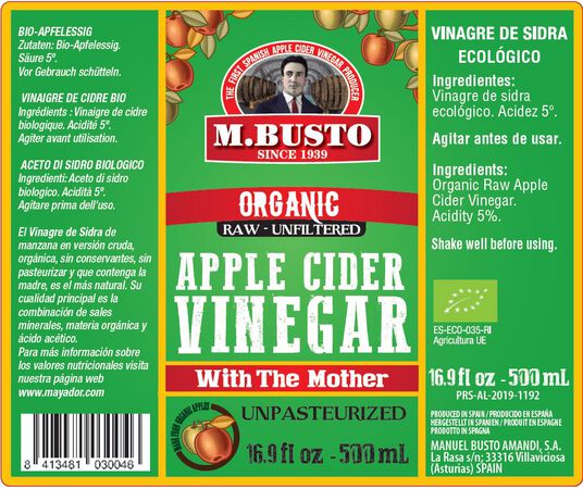 Vinagre bio Manuel Busto 500ml sidra manzana