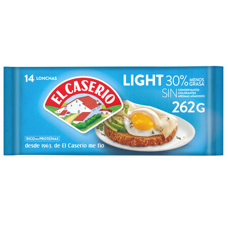 Queso Fundido Light En Lonchas El Caserío 14 Unidades