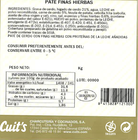 Pat&eacute; Cuit&acute;s finas hierbas