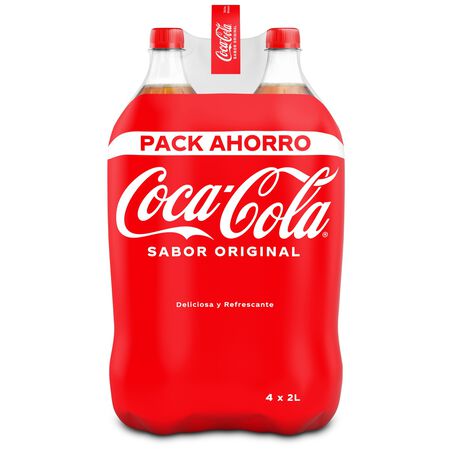 Refresco cola Coca-Cola botella 2l pack 4