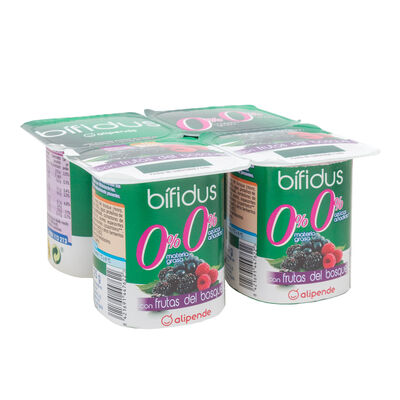 Bífidus Alipende sin azúcar añadido pack 4 frutas del bosque