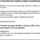 Infusión con cúrcuma canela y vainilla Pompadour 20 unidades