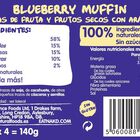 Barritas sin azúcar añadido Nakd 4u blueberry muffin