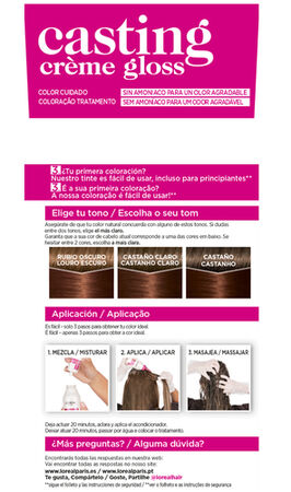 Tinte para el pelo sin amoníaco Casting Crème Gloss  nº 535 castaño caoba