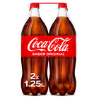 Refresco cola Coca-Cola 1,25l pack 2