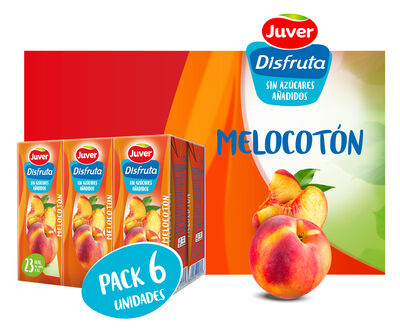 Zumo de melocotón sin azúcar Disfruta Juver pack 6