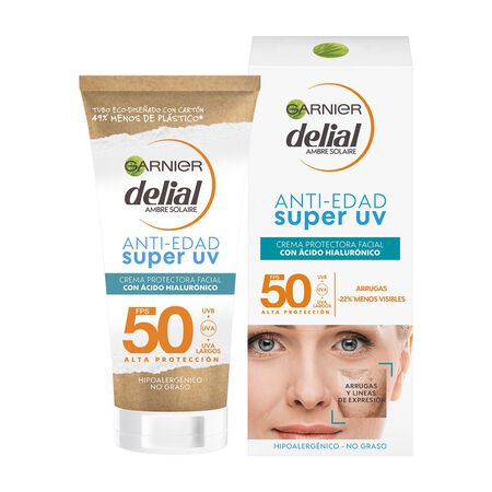 Crema solar facial Delial 50 ml FP50 Ácido hialurónico