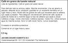 Caf&eacute; en grano natural Marcilla 500g
