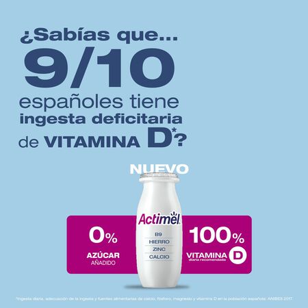 L Casei Actimel 0% MG Danone pack 12 natural