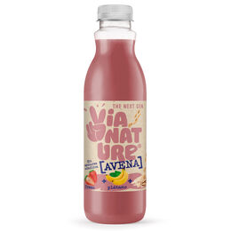 Bebida de avena sin azúcar añadido ViaNature 750 ml fresa y plátano