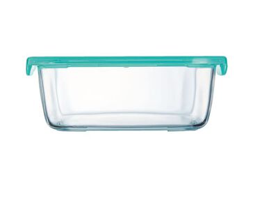 Recipiente Luminarc 122cl cuadrado con tapa verde
