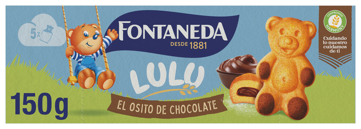 Bizcocho Lulu Fontaneda relleno de chocolate 5 uds