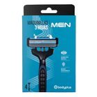 Maquina Desechable Hombre 3H Bodyplus 4 Unidades