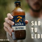 Cerveza rubia especial El Águila Sin filtrar botella 33cl