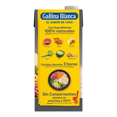 Caldo casero Gallina Blanca 1l cocido 100% natural