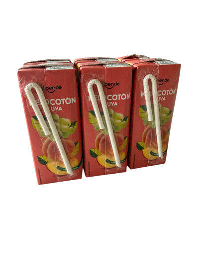 Zumo de melocot&oacute;n y uva Alipende pack 6