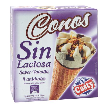 Helado cono Casty vainilla 4 uds