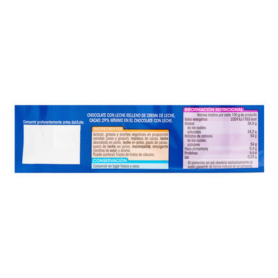 Barritas chocolate con leche Alipende 105g