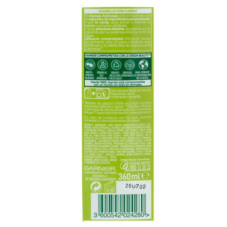 Champú fortificante Fructis 360ml anticaspa