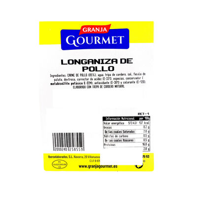 Longaniza de pollo gourmet
