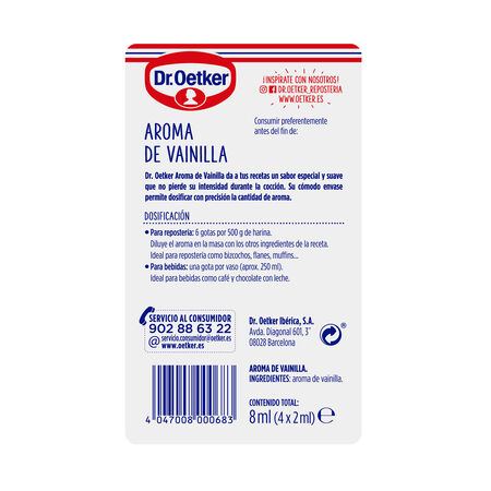 Aroma de vainilla Dr Oetker 8ml