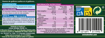 Huevos de gallinas criadas con ma&iacute;z sueltas en el gallinero Alipende 12u "clase m-l"