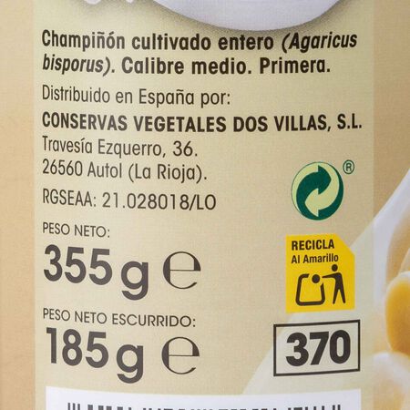 Champiñon Alipende bote 185g entero