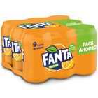 Refresco naranja Fanta lata 33cl pack 9