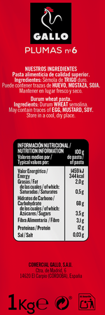 Plumas gallo número 6 de 1 kilogramo