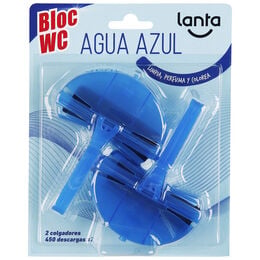 Bloc wc con acción continua de limpieza que limpia perfuma y colorea Lanta 2x40 g