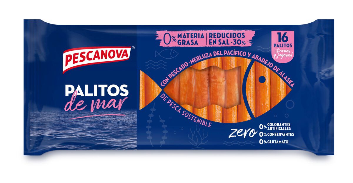 Palitos de mar reducidos en sal Pescanova 305g