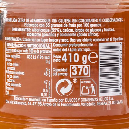 Mermelada extra Alipende 410g albaricoque