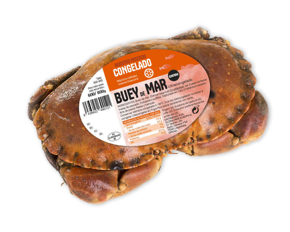 Buey de mar cocido 600/800g