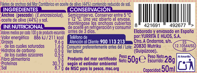 Filete anchoa en aceite de oliva bajo en sal Alipende 28g