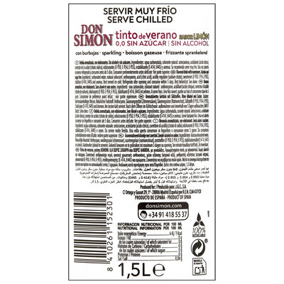 Tinto de verano 0,0% Sandevid 1,5L Limn P-2