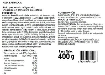 Pizza Alipende 400g barbacoa
