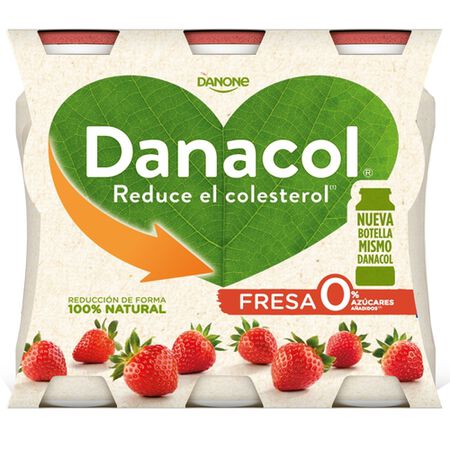 Bebida láctea Danacol colesterol pack 6 fresa