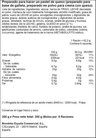 Preparado de tarta cheesecake Royal 300g