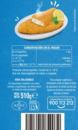 Merluza Empanada Alipende 510G
