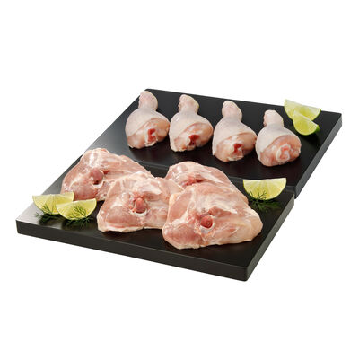 De Pollo: 1Kg de Contramuslos + 1Kg de Jamoncitos