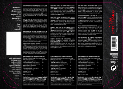 Tabla de quesos curados Sotuelamos de oveja trufa, anchoa y ajo negro envase 300 gr