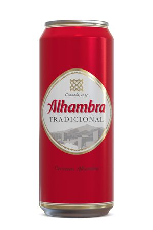 Cerveza rubia Alhambra Tradicional lata 50cl