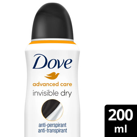 Desodorante en spray advanced care Dove 200ml invisible