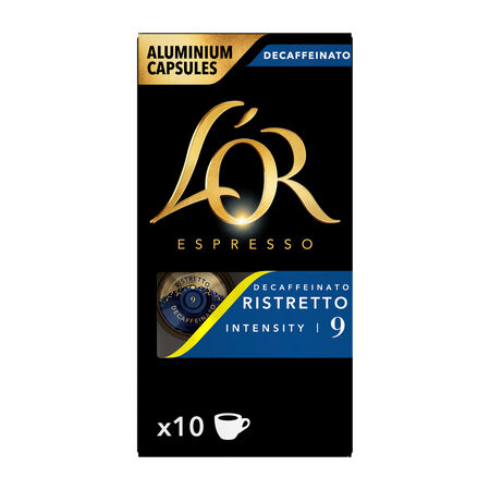 Café descafeinado espresso ristretto intensidad 9 L'Or 10 capsulas